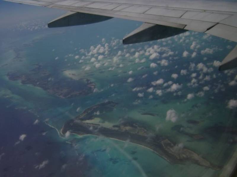 Foto: La isla de Cuba, vista desde el avión