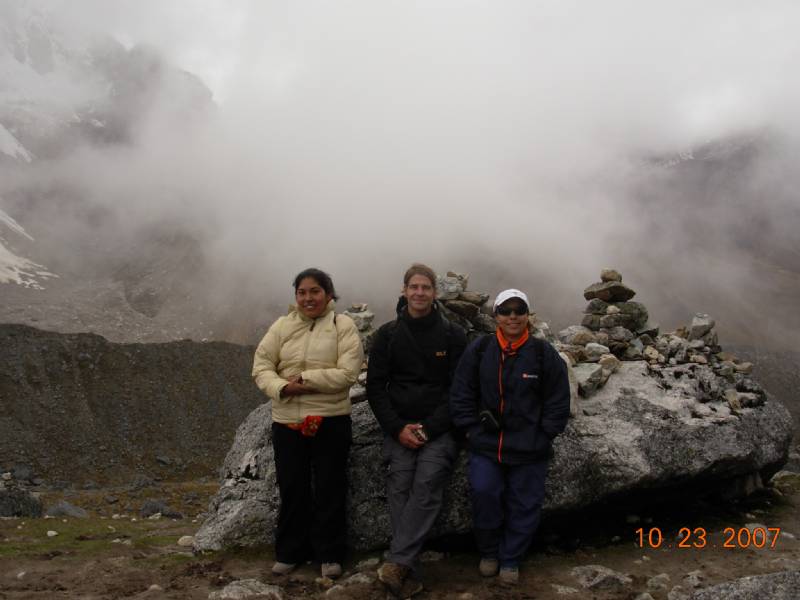 Foto: Amigos en el Nevado Salkantay