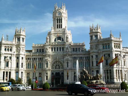 Ayuntamiento de Madrid y Fuente de la Cibeles
