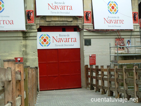 Puerta de la Plaza de Toros de Pamplona, Fin del Encierro.