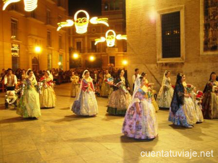 Ofrenda en Valencia.